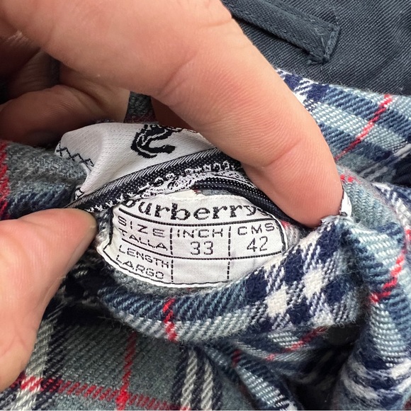 Burberry Vintage Wool Grey Nova Check Detail Lined Hooded Trench Coat - Picture 7 of 9